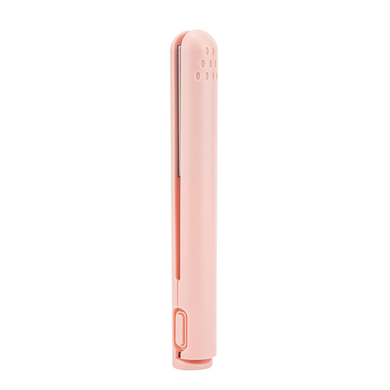 Mini 2-in-1 Ceramic Curl and Straighten Iron for Travel Styling