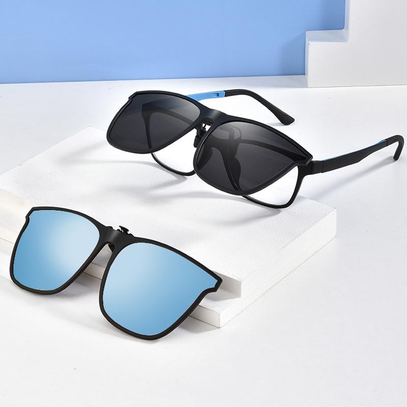 Polarized Clip-On Flip-Up Sunglasses for Prescription Glasses