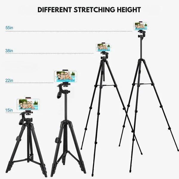 Extendable Bluetooth Phone Tripod & Selfie Stick Combo - All-in-One Stand