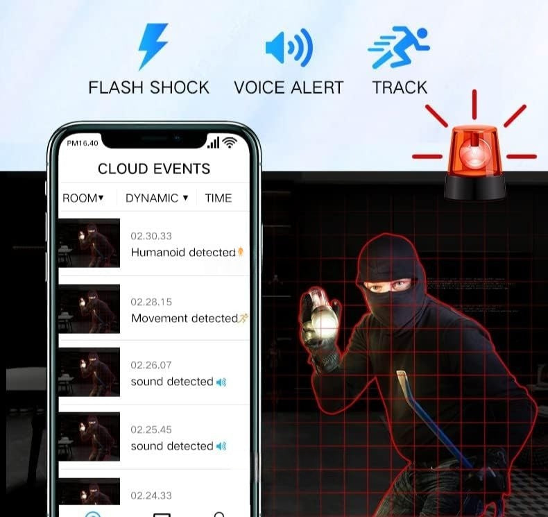 1080P Wireless WiFi Security Camera | Weatherproof, App-Controlled for Indoor/Outdoor Use