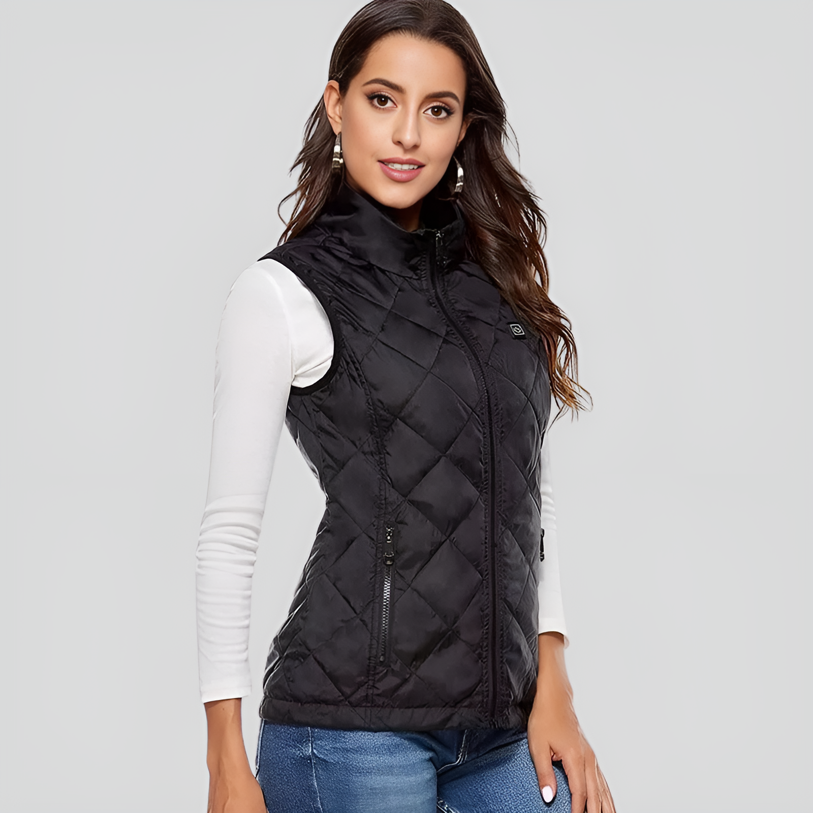 Women's Heated Vest with Dual Temperature Control and 9 Heat Zones for All-Season Comfort