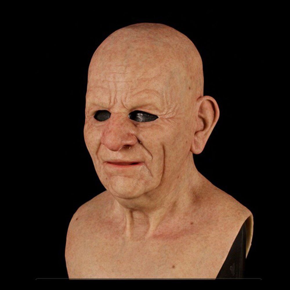 Realistic Latex Old Man Mask for Halloween and Cosplay