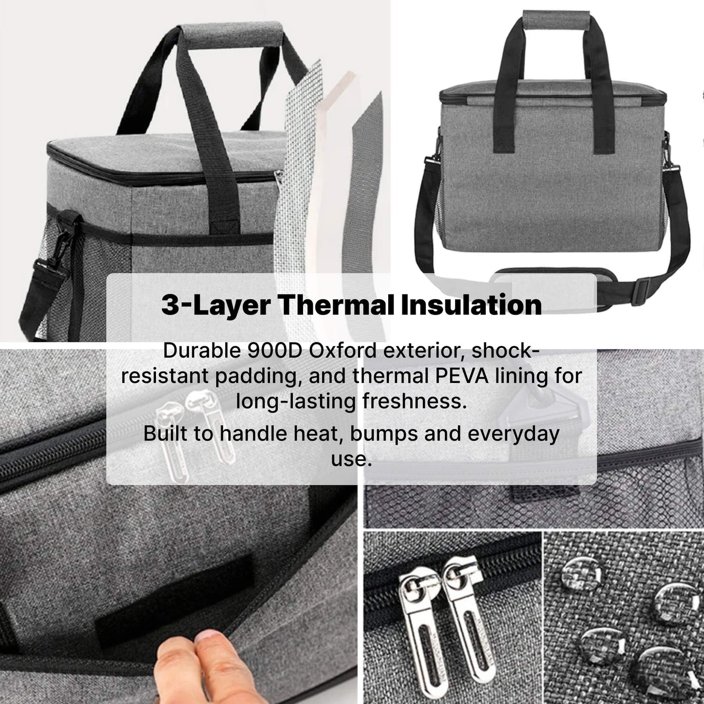33L Waterproof Insulated Cooler Bag for Outdoor Adventures
