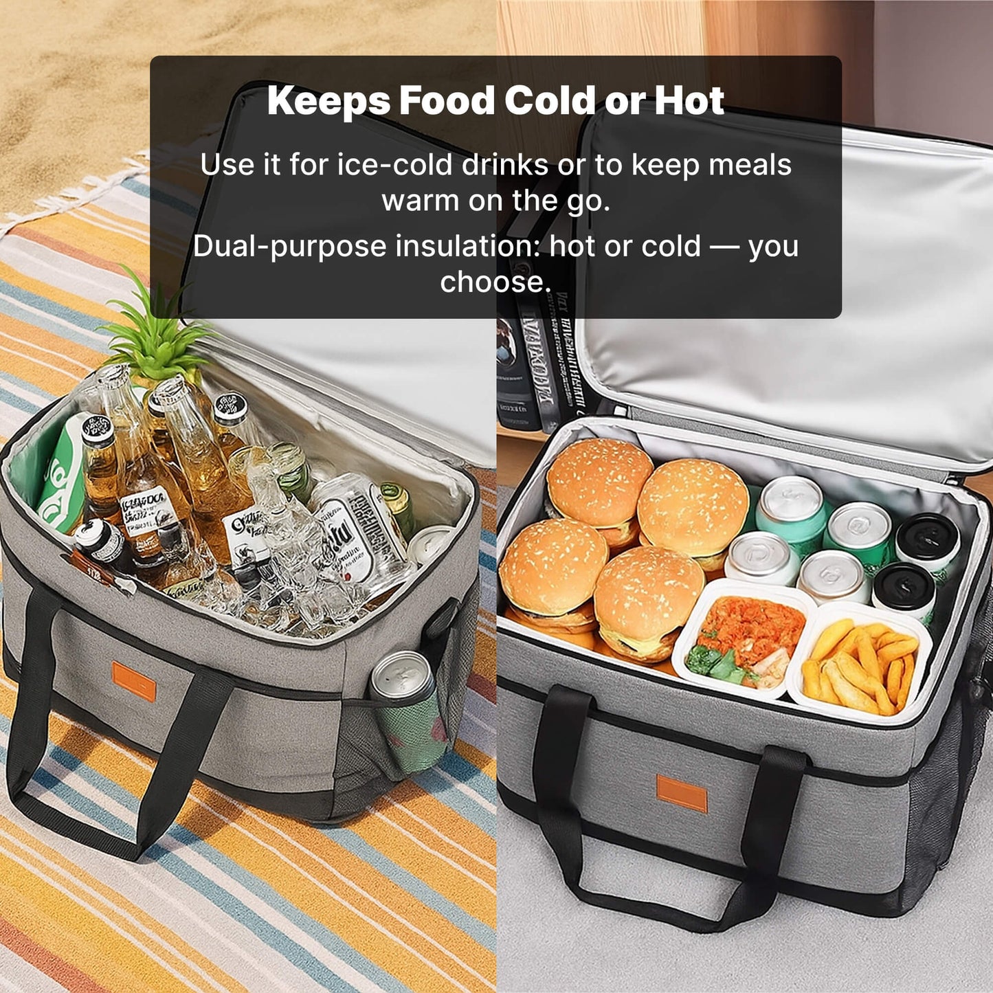 33L Waterproof Insulated Cooler Bag for Outdoor Adventures
