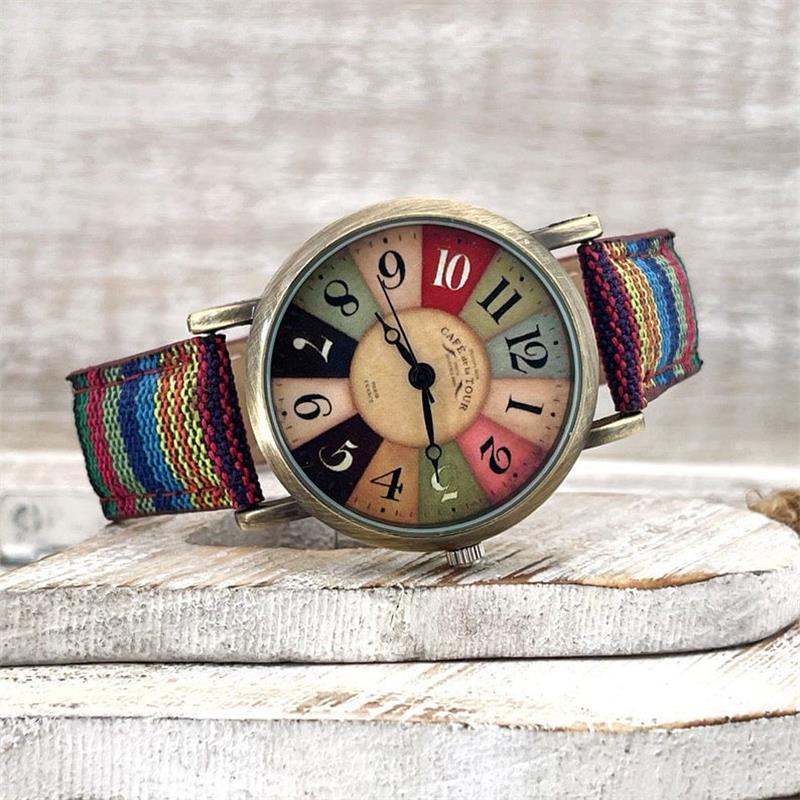 Watches with Vibrant Multicolor Rainbow Design