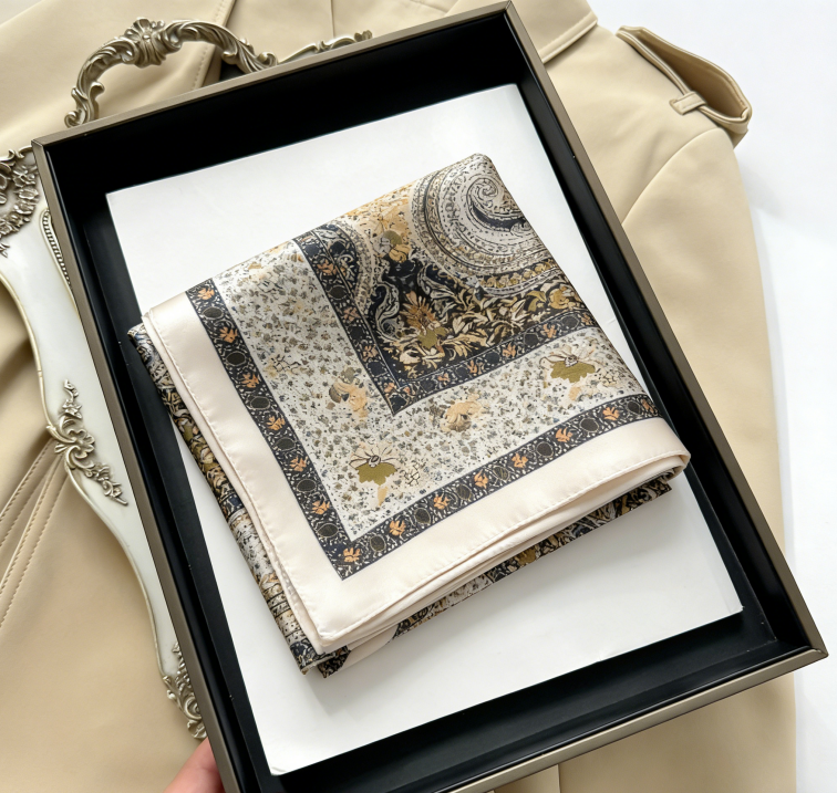 Retro Korean Style Faux Silk Fashion Scarf
