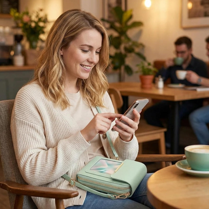 RFID Secure Crossbody Phone Wallet