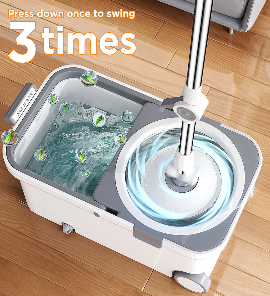 360° Rotating Mop & Bucket Set with Self-Wringing System F63