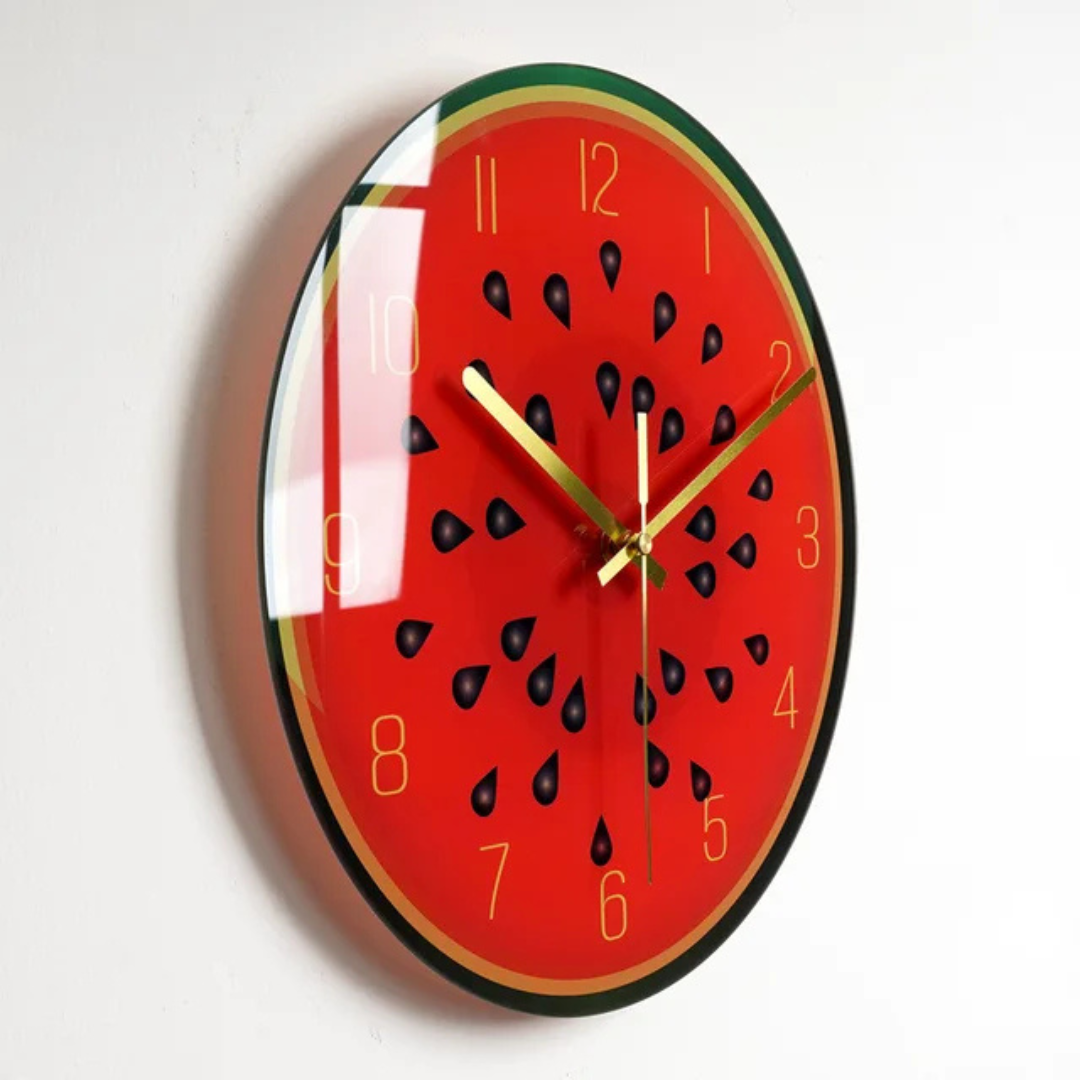 Elegant Large Glass Wall Clock with Contemporary Design