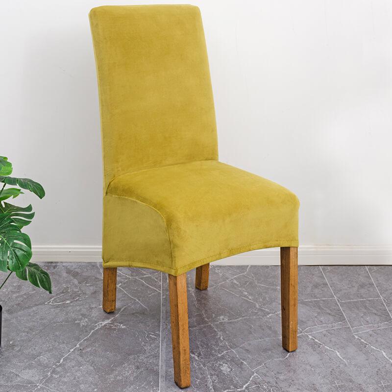 Stretch Velvet Dining Chair Slipcovers XL Size | Set of 4 Non-Slip & Soft