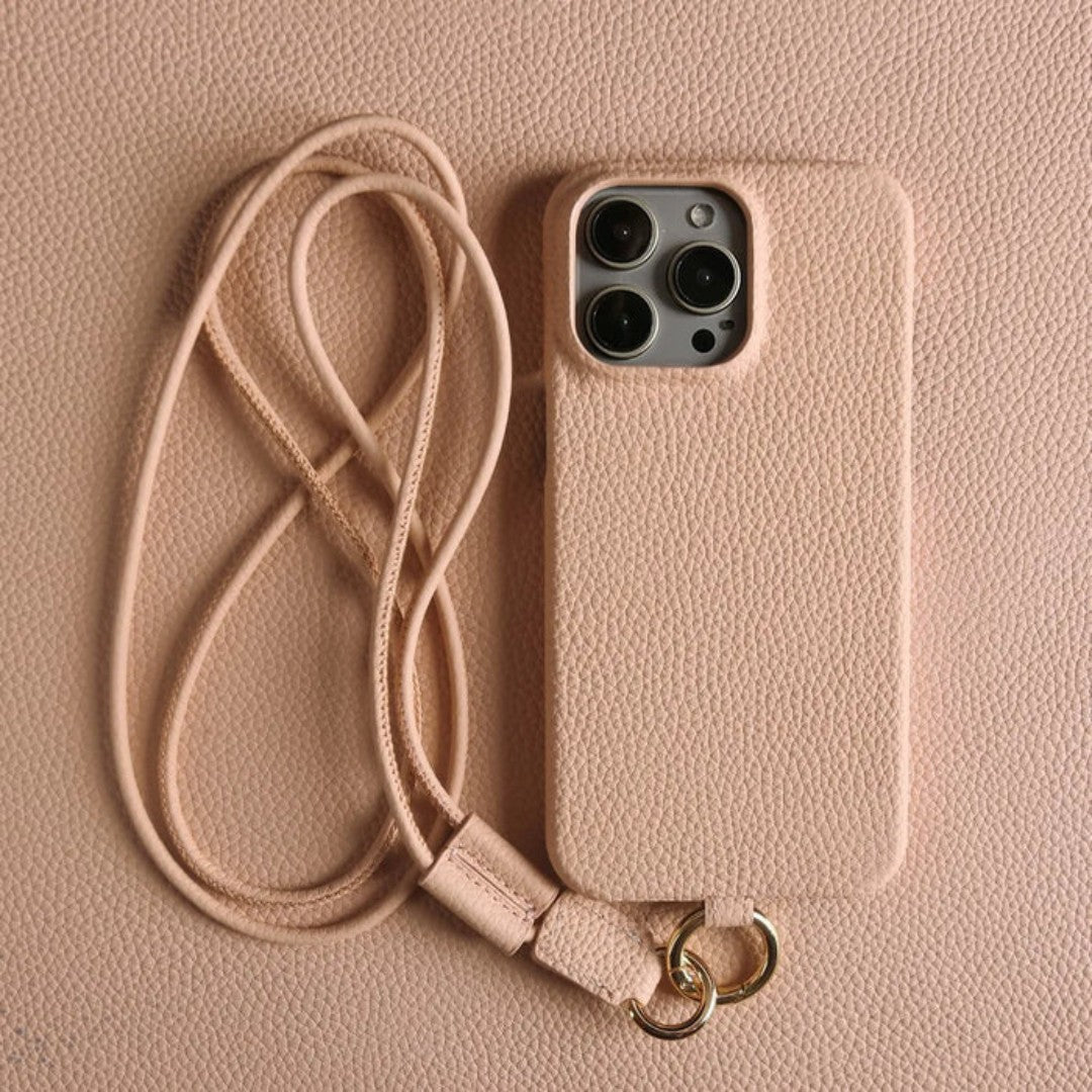 Leather Crossbody Phone Case with Strap