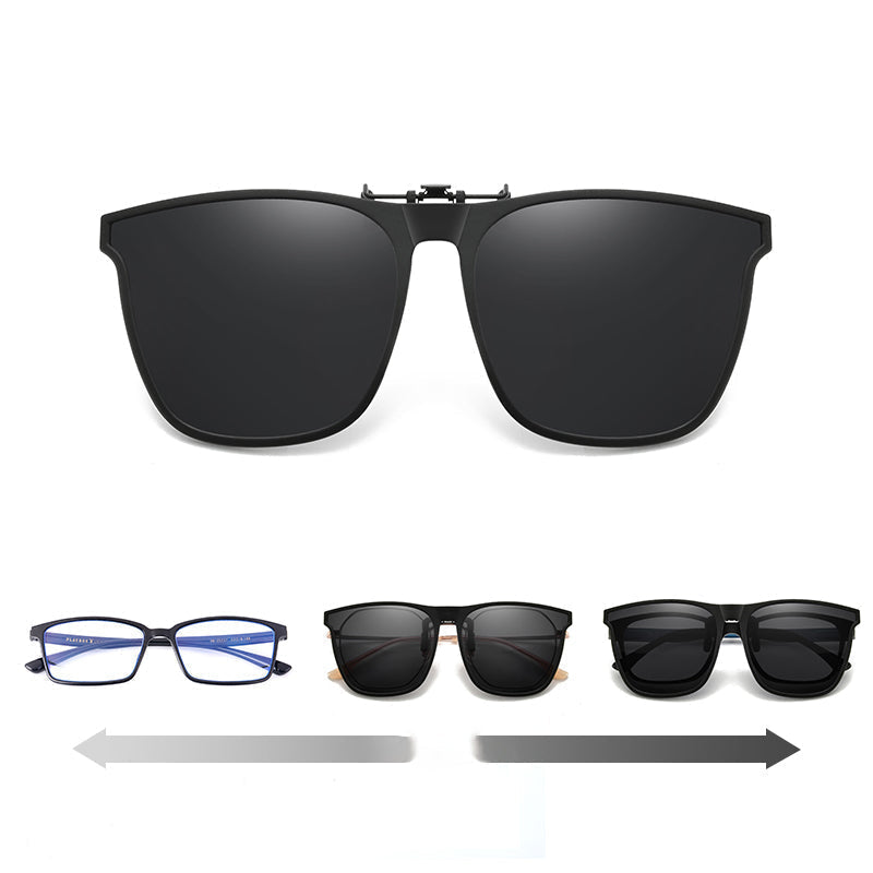 Polarized Clip-On Folding Sunglasses for Enhanced UV Protection