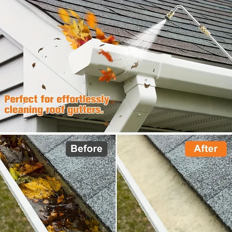 Telescoping Pressure Washer Wand Kit | 4000 PSI, 7 Tips for Roofs & Gutters