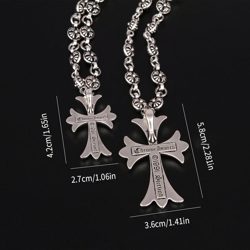 Gothic Cross Necklace Pendant for Y2K Fashion Enthusiasts