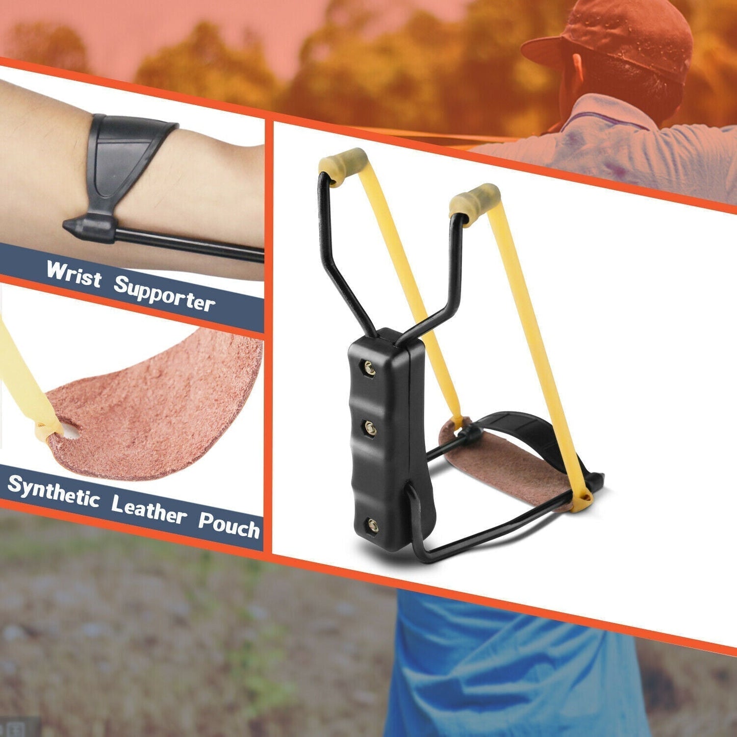 Collapsible Wrist Slingshot with Foldable Design