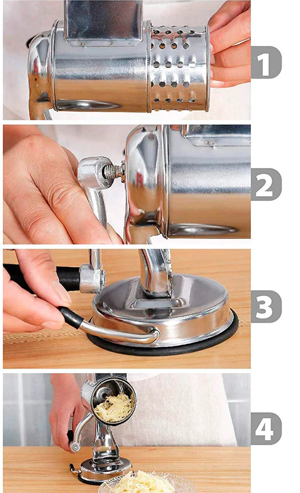 Versatile Kitchen Rotary Grater & Slicer for Effortless Food Prep