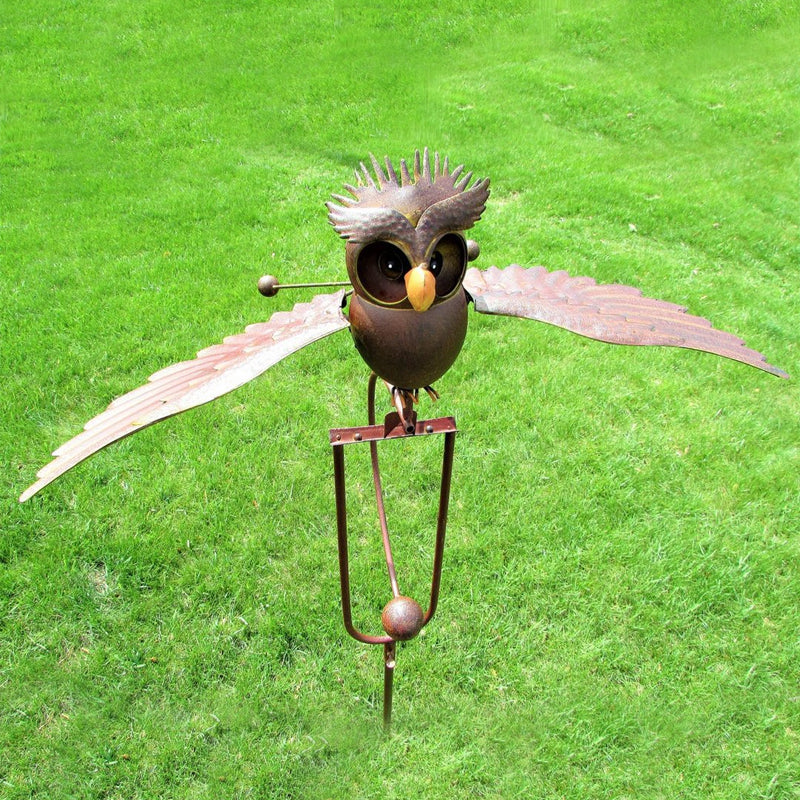 Outdoor Bird-Themed Windmill Sculpture for Gardens