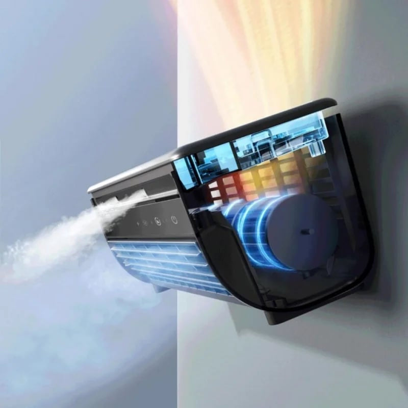 Portable AirWave Rechargeable AC with 12-Hour Battery Life