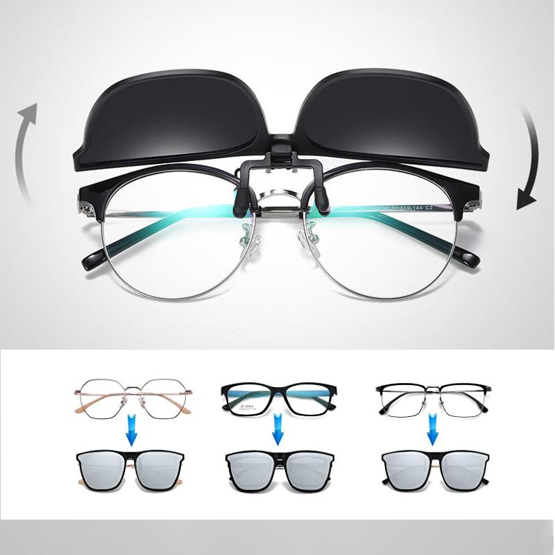 Polarized Clip-On Flip-Up Sunglasses for Enhanced Vision