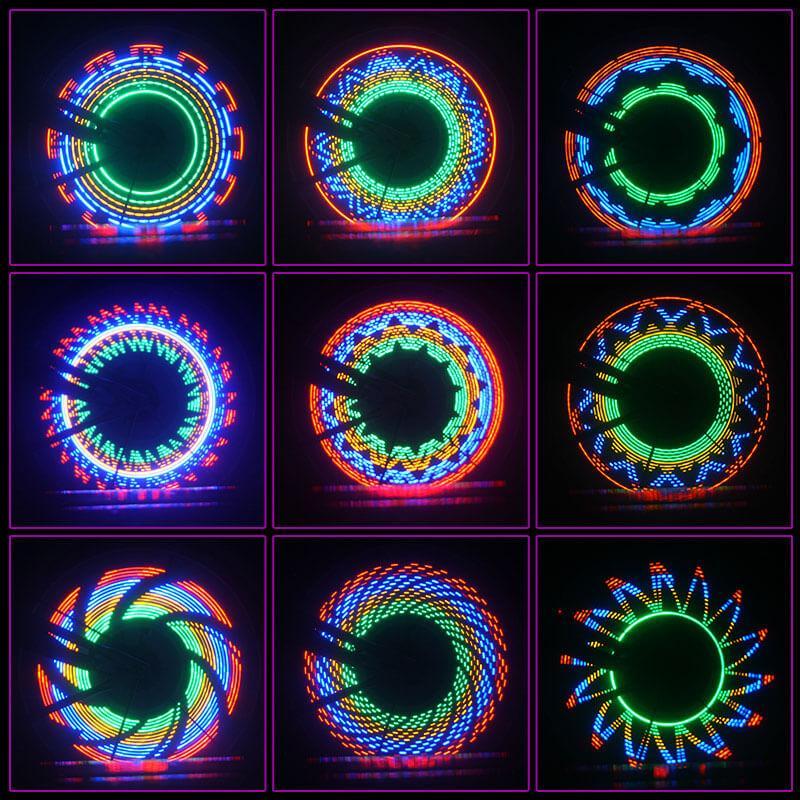3D Bicycle Wheel LED Lights with 30 Patterns