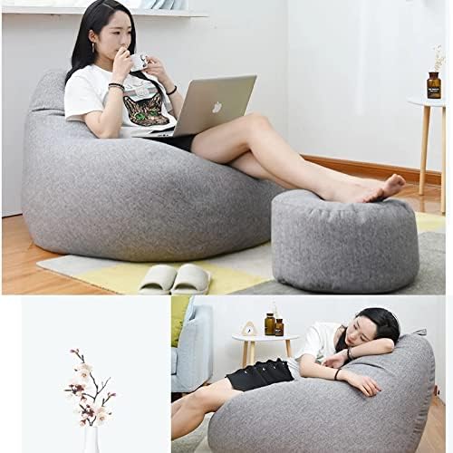 Luxury Linen Bean Bag Cover – Ergonomic Comfort for Stylish Seating