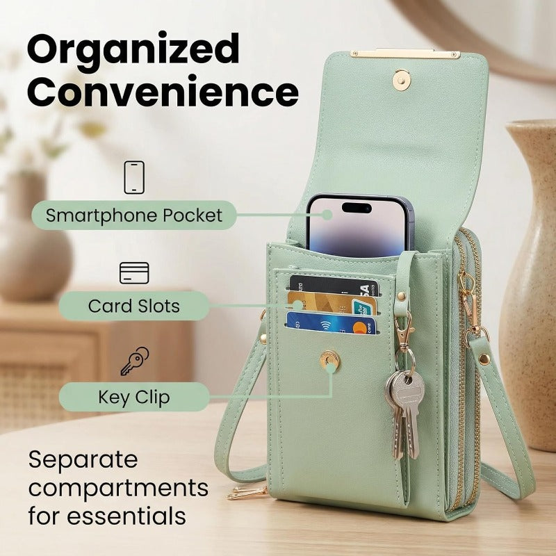 RFID Secure Crossbody Phone Wallet