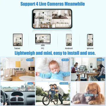 Wireless 1080p Camera with Night Vision and Magnetic Mount