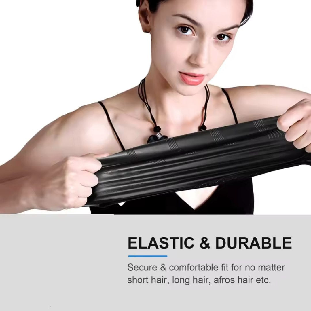 Silicone Swim Cap with Ear Cover and Long Hair Comfort