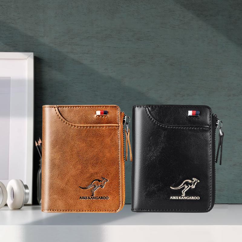 Men's RFID-Blocking Leather Wallet