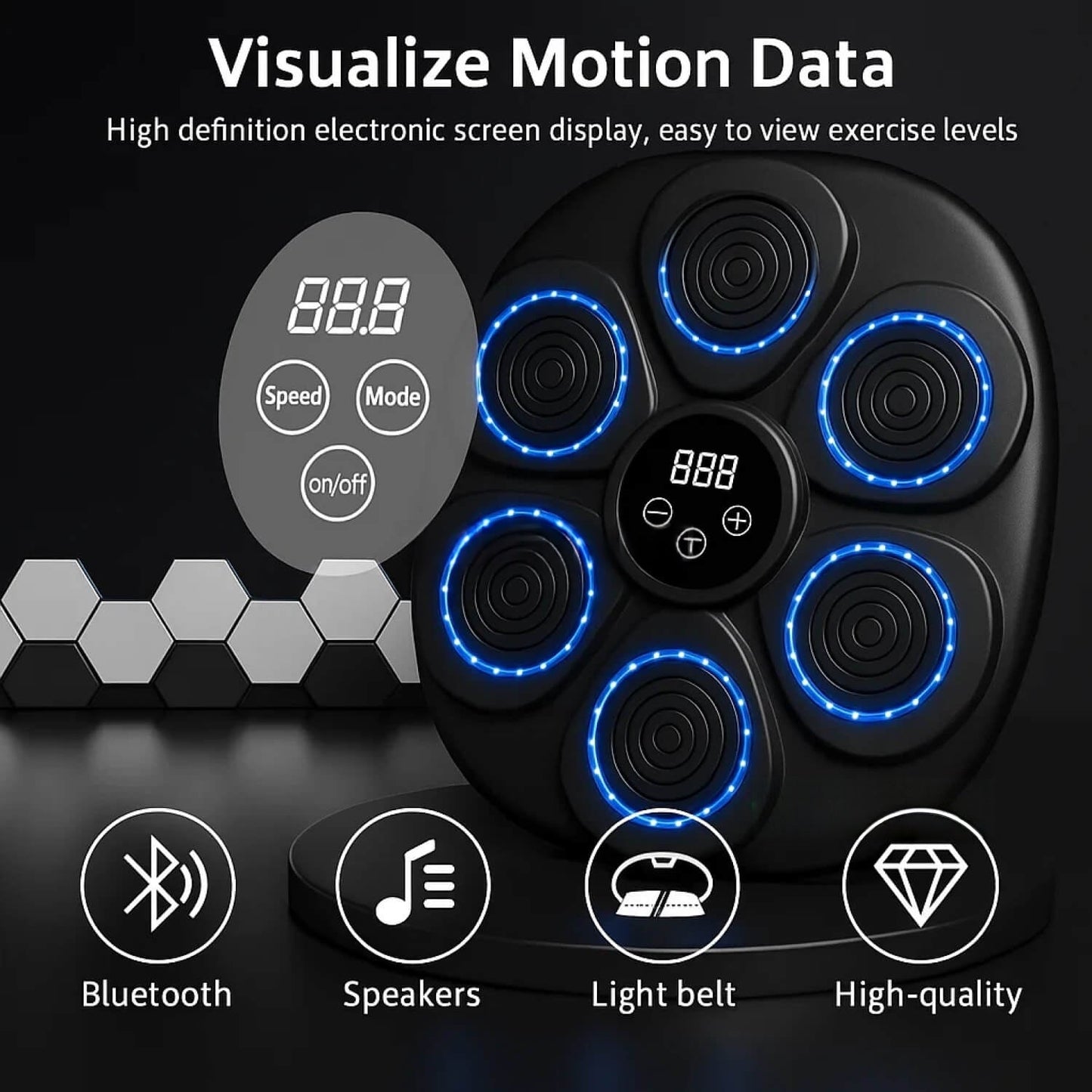 Music Boxing Pad with Interactive Targeting and Rhythm Guidance