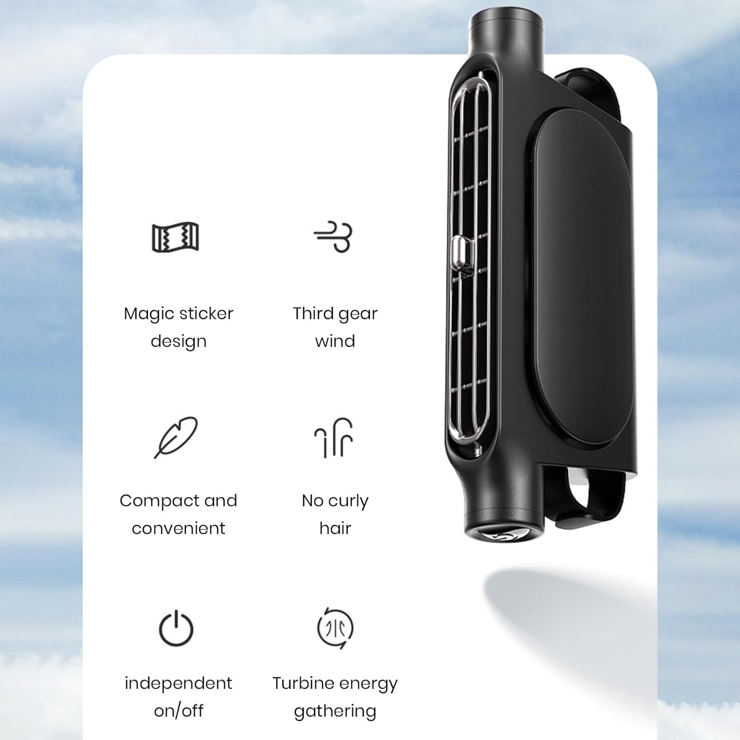 3-Speed USB Car Fan with Headrest Mount – Buy 1 Get 1 Free