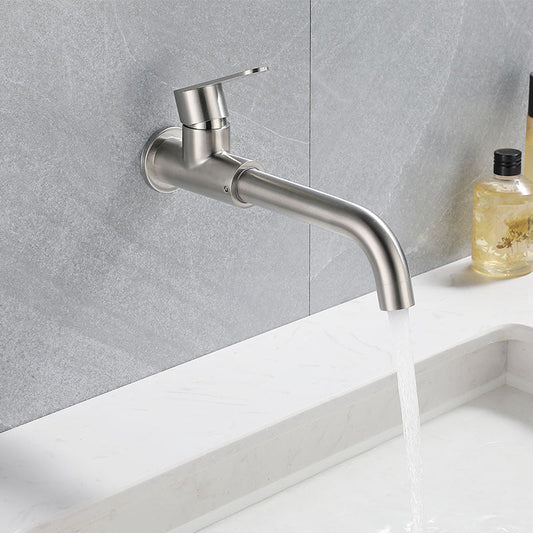 Contemporary Wall Mounted Single Lever Bathroom Faucet
