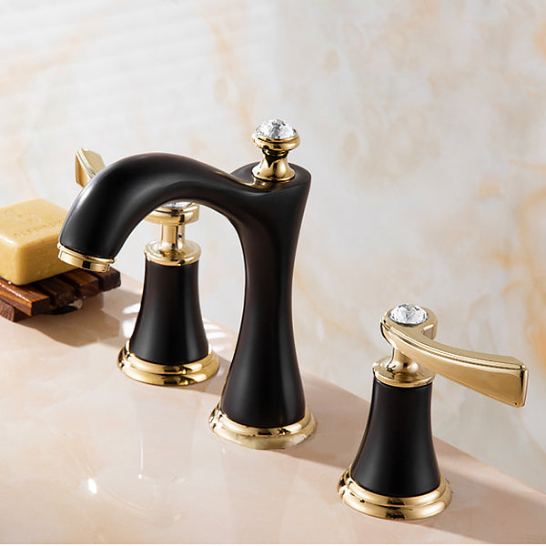 Contemporary Dual-Handle Brass Vessel Faucet for Home