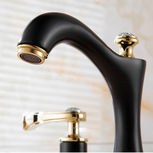 Contemporary Dual-Handle Brass Vessel Faucet for Home