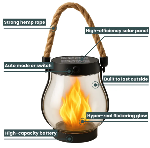 Solar Fire Seed Light — Enchanting Flame Glow for Cozy Nights