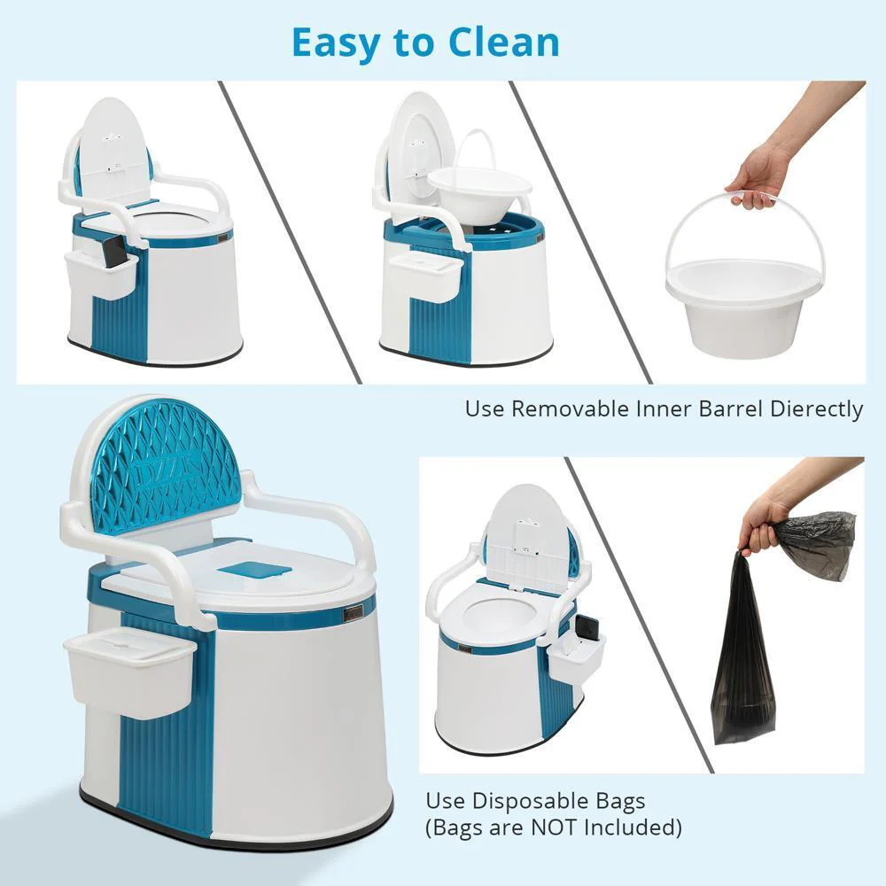 Portable Toilet for Adults & Seniors: Indoor/Outdoor Convenience