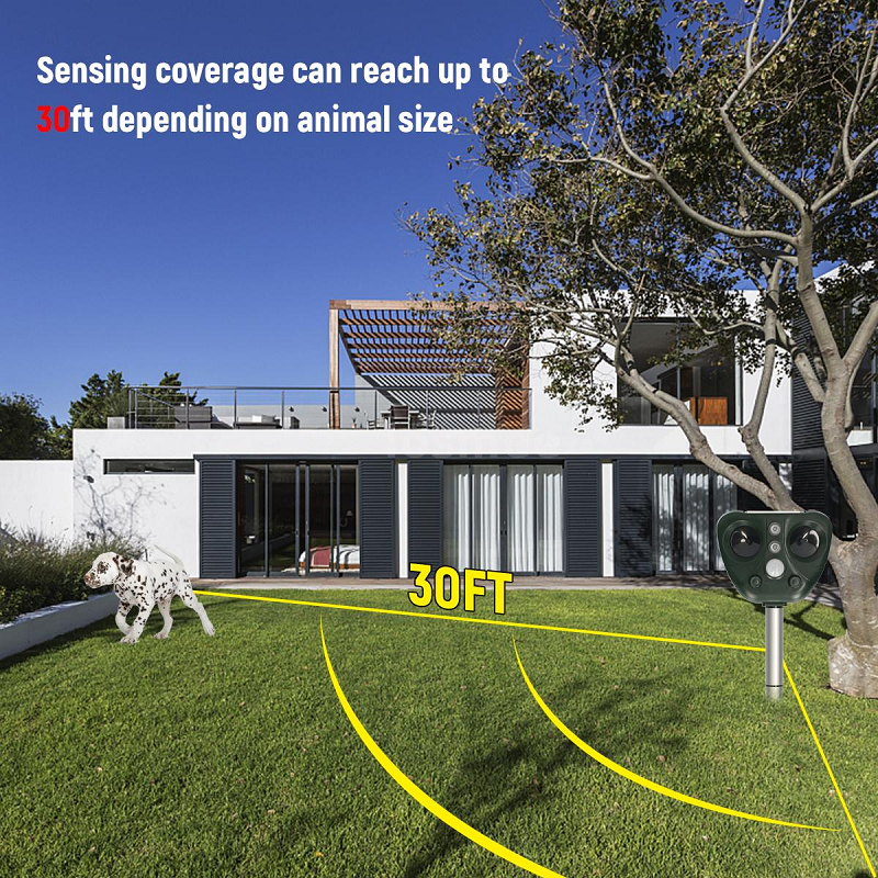 Solar-Powered Ultrasonic Bird Repeller for Gardens and Crops