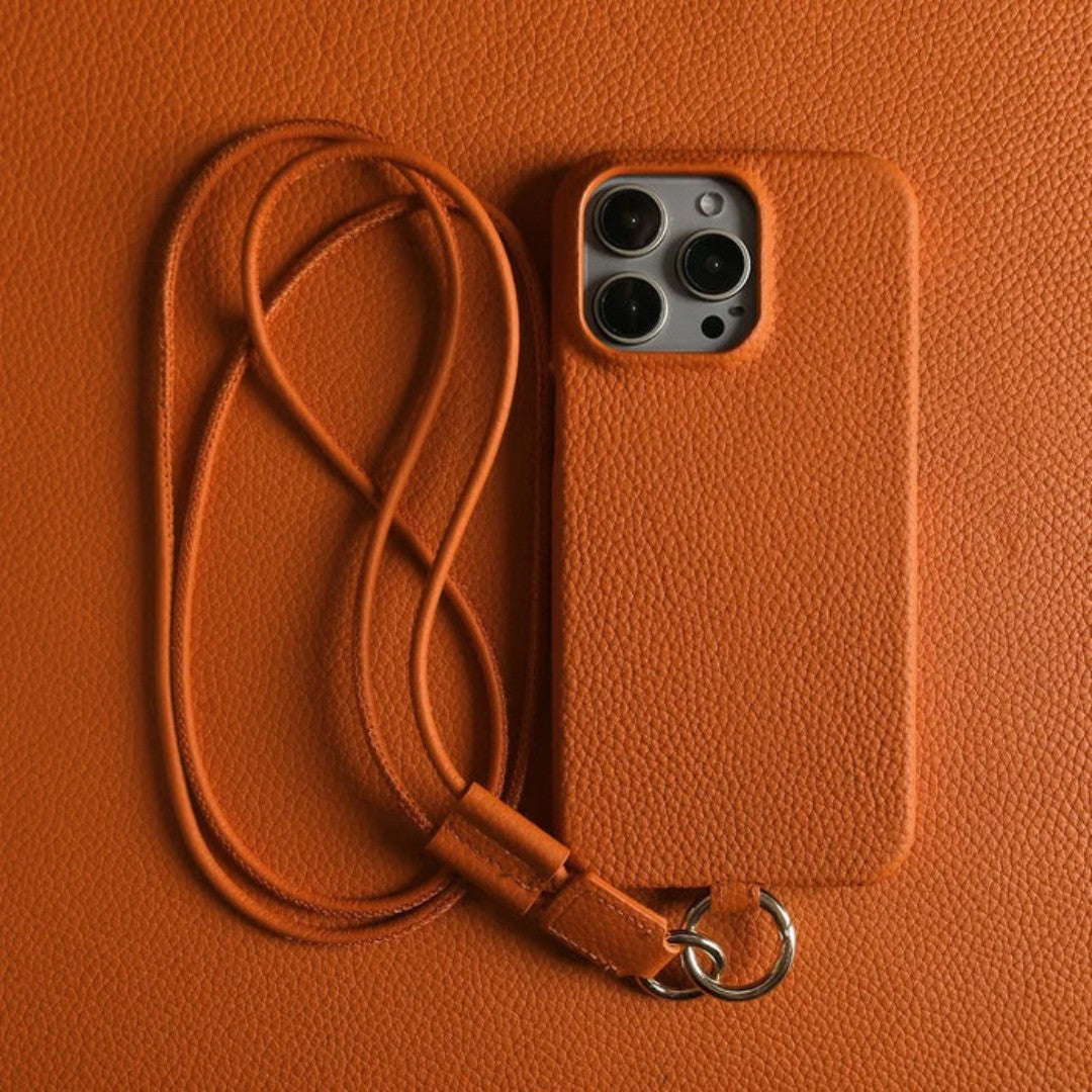 Leather Crossbody Phone Case with Strap