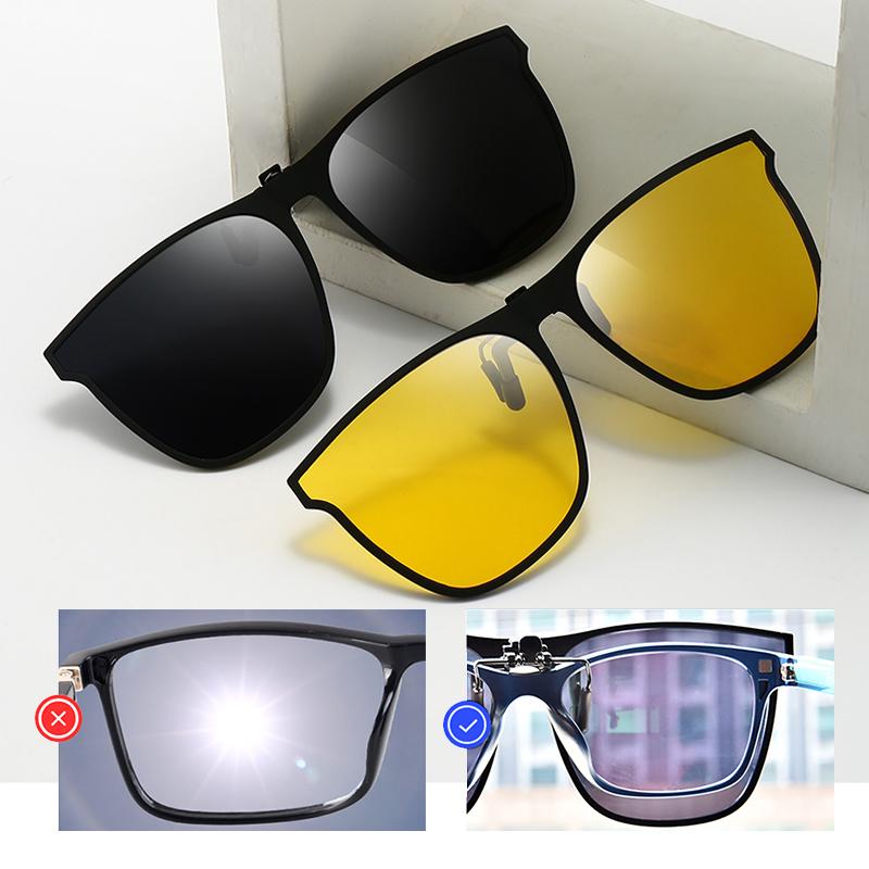 Polarized Clip-On Flip-Up Sunglasses for Enhanced Vision