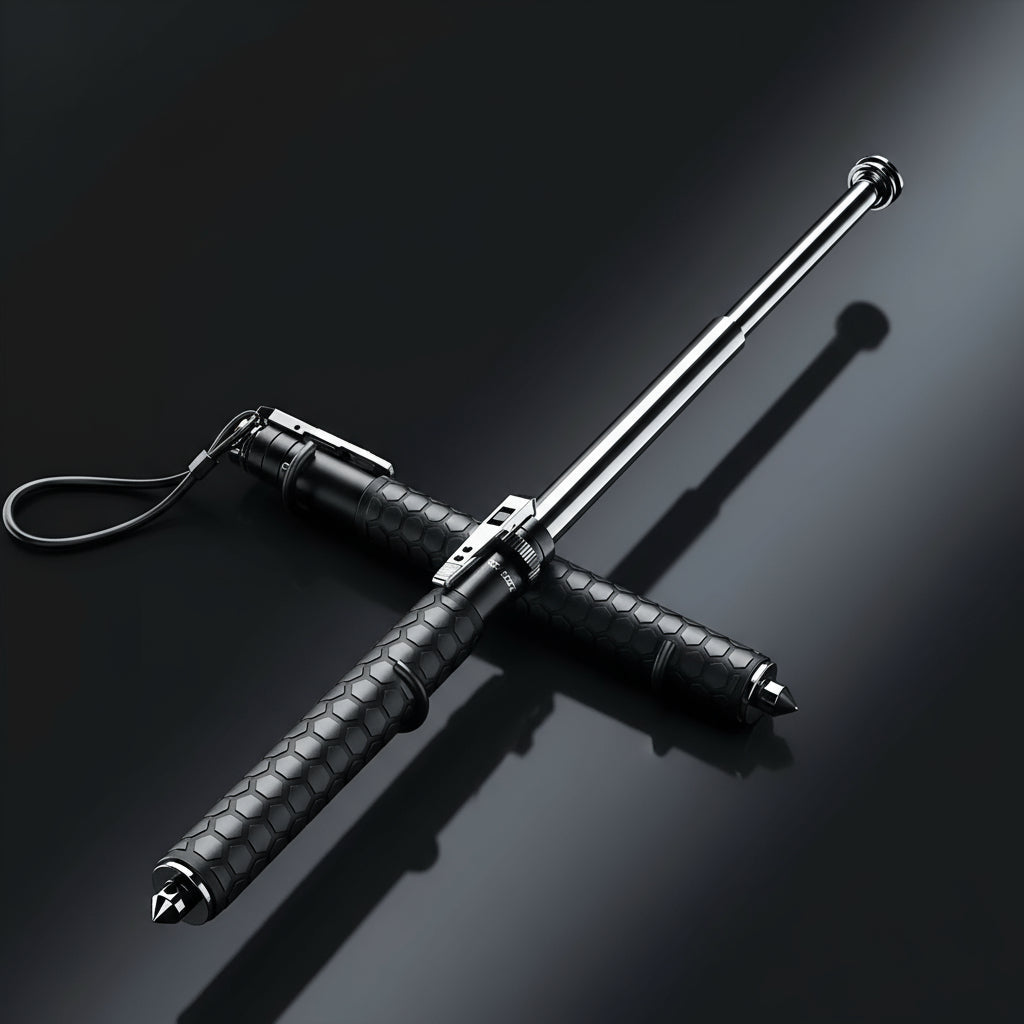 Self-Defense Walking Stick with Automatic Stability Support