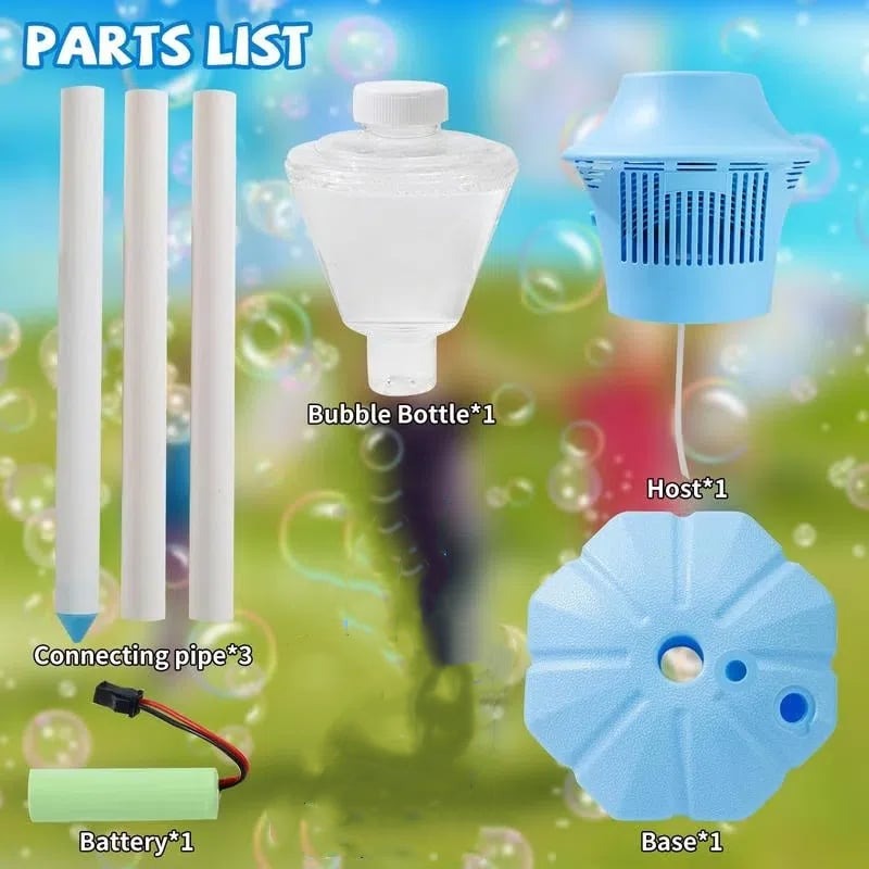 Automatic Bubble Machine for Kids | Adjustable Portable Bubble Fun