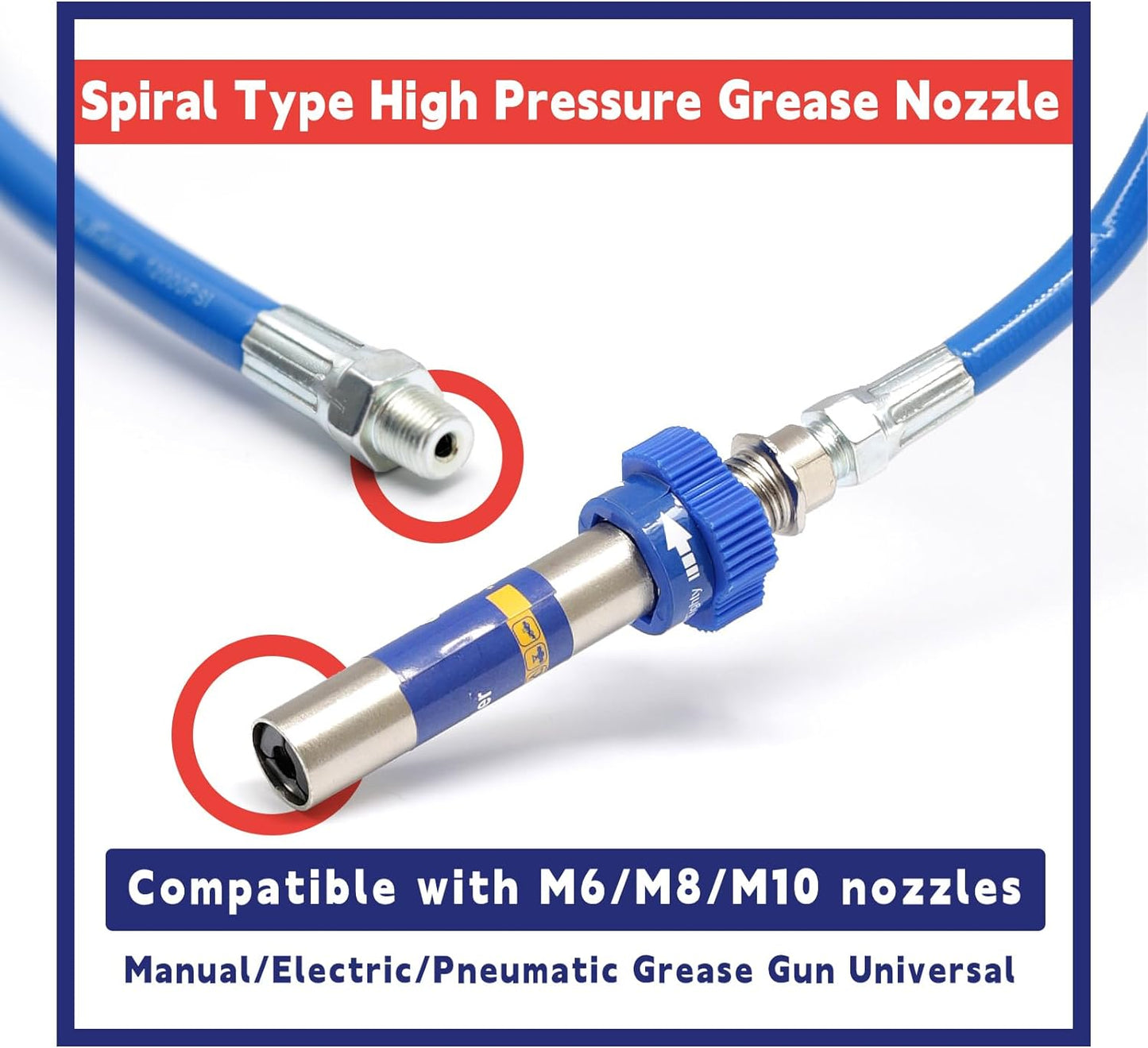 Universal High-Pressure Grease Coupler - Heavy-Duty Adapter for Fast Locking