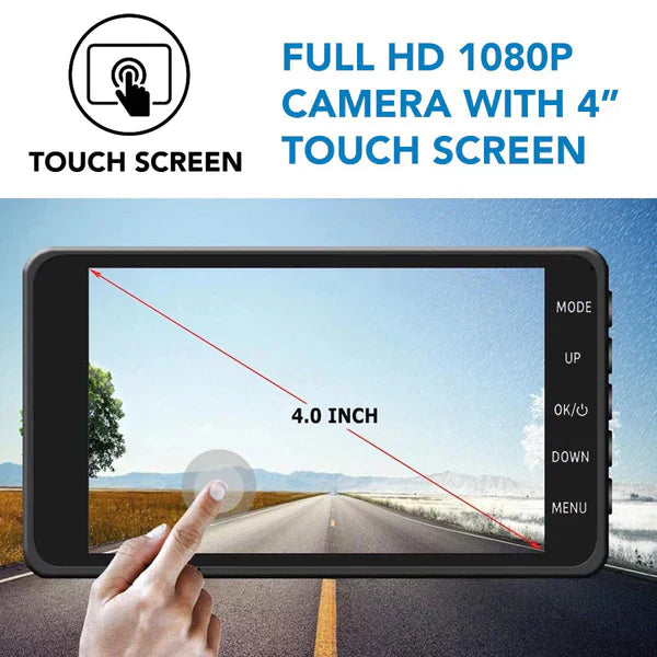 Front and Rear Night Vision Dash Cam for Cars