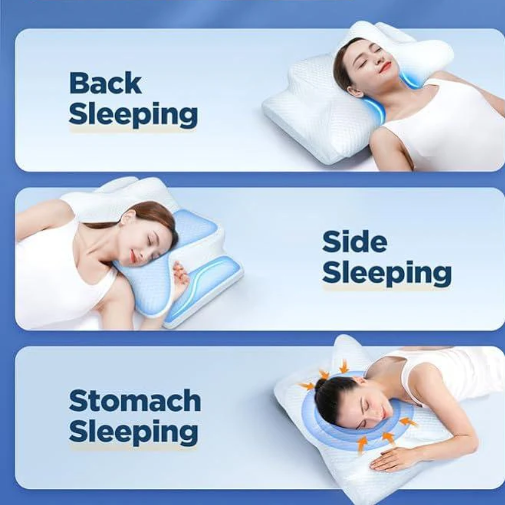Anti-Snore Memory Foam Pillow for Deep Sleep and Breathable Comfort