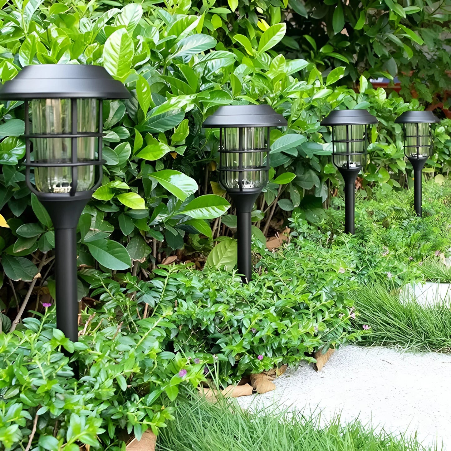 Solar-Powered Garden Light Set - 6 Pack