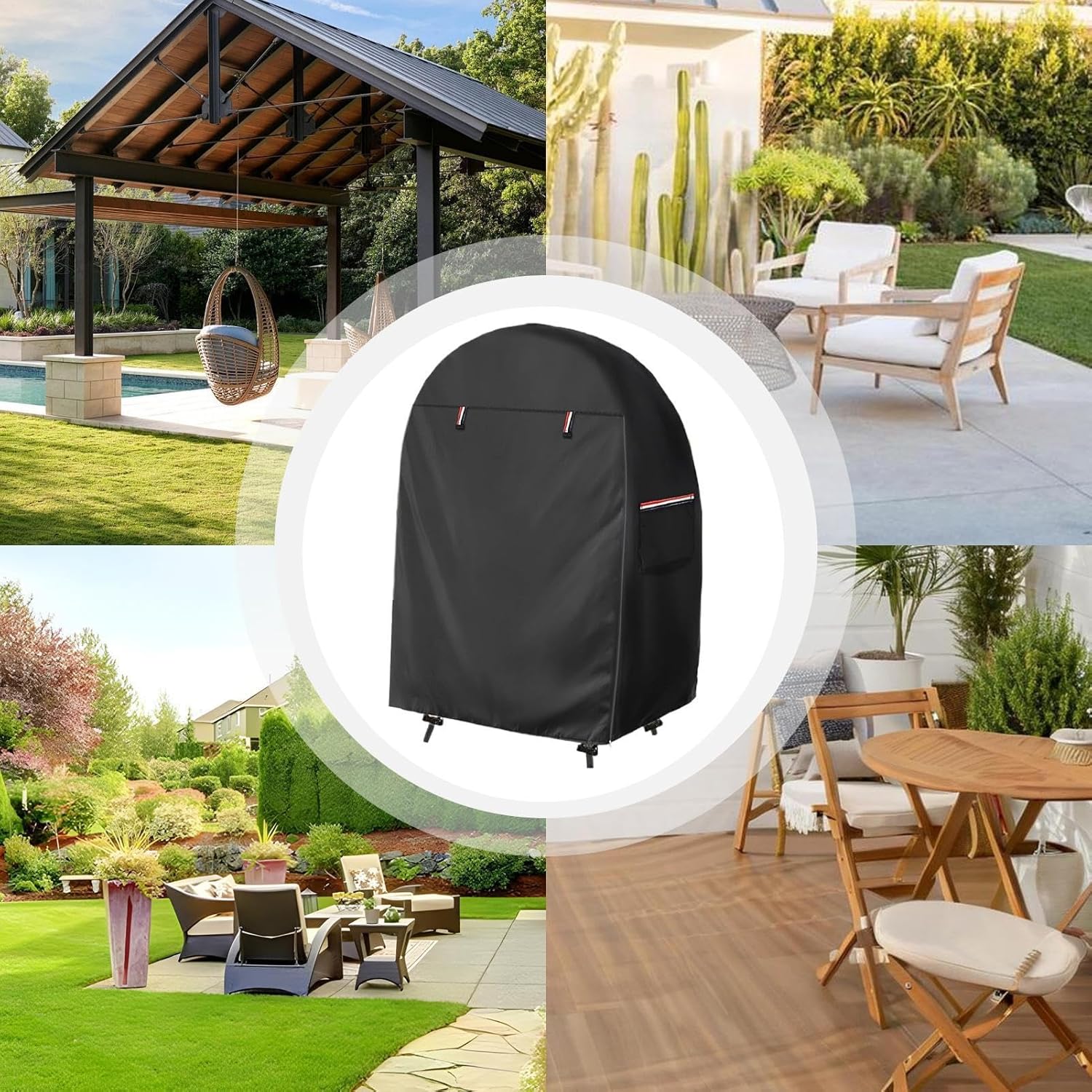 Waterproof Egg Chair Protector with Dual Zippers
