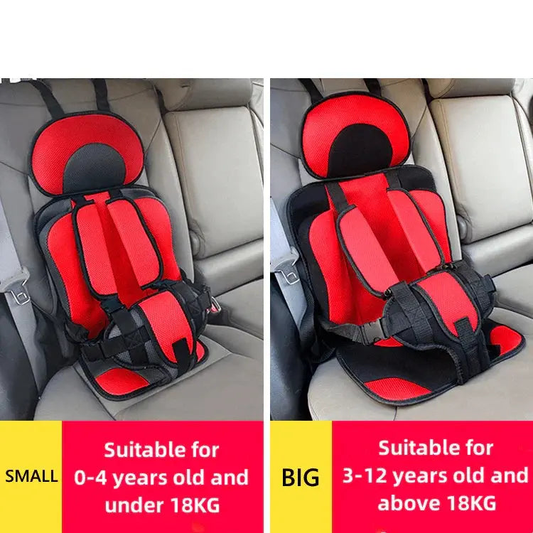 Portable Travel Car Seat for Kids | Foldable Booster with 5-Point Harness