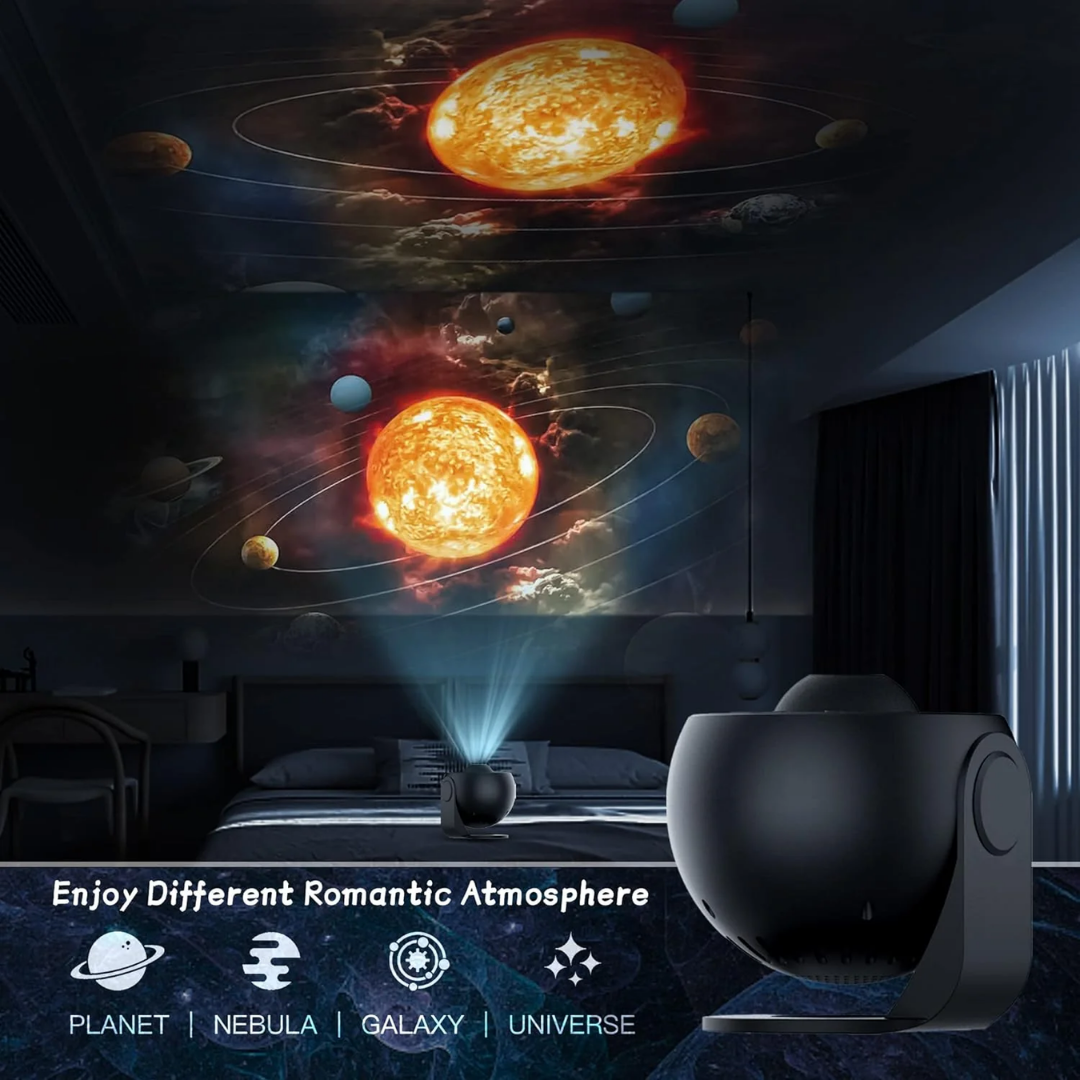 360° Rotating Galaxy Projector - Enchanting Room-Wide Starry Night Display