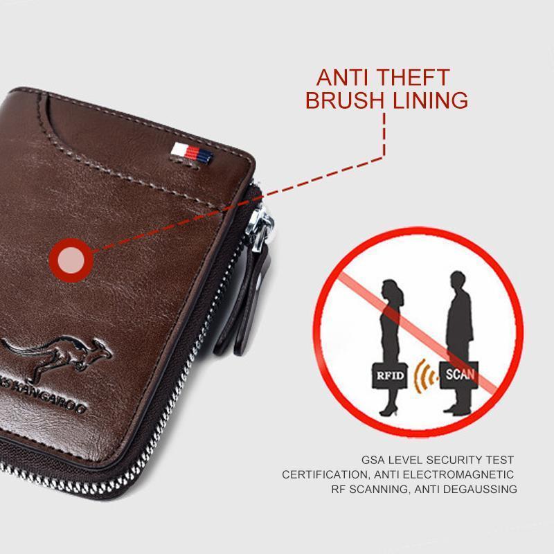 Men's RFID-Blocking Leather Wallet