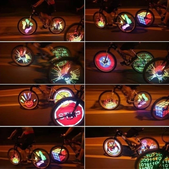 3D Bicycle Wheel LED Lights with 30 Patterns